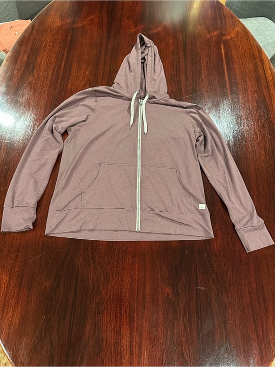 Vuori Tops - Vuori Dusty Mauve Full-Zip Hoodie with Drawstring